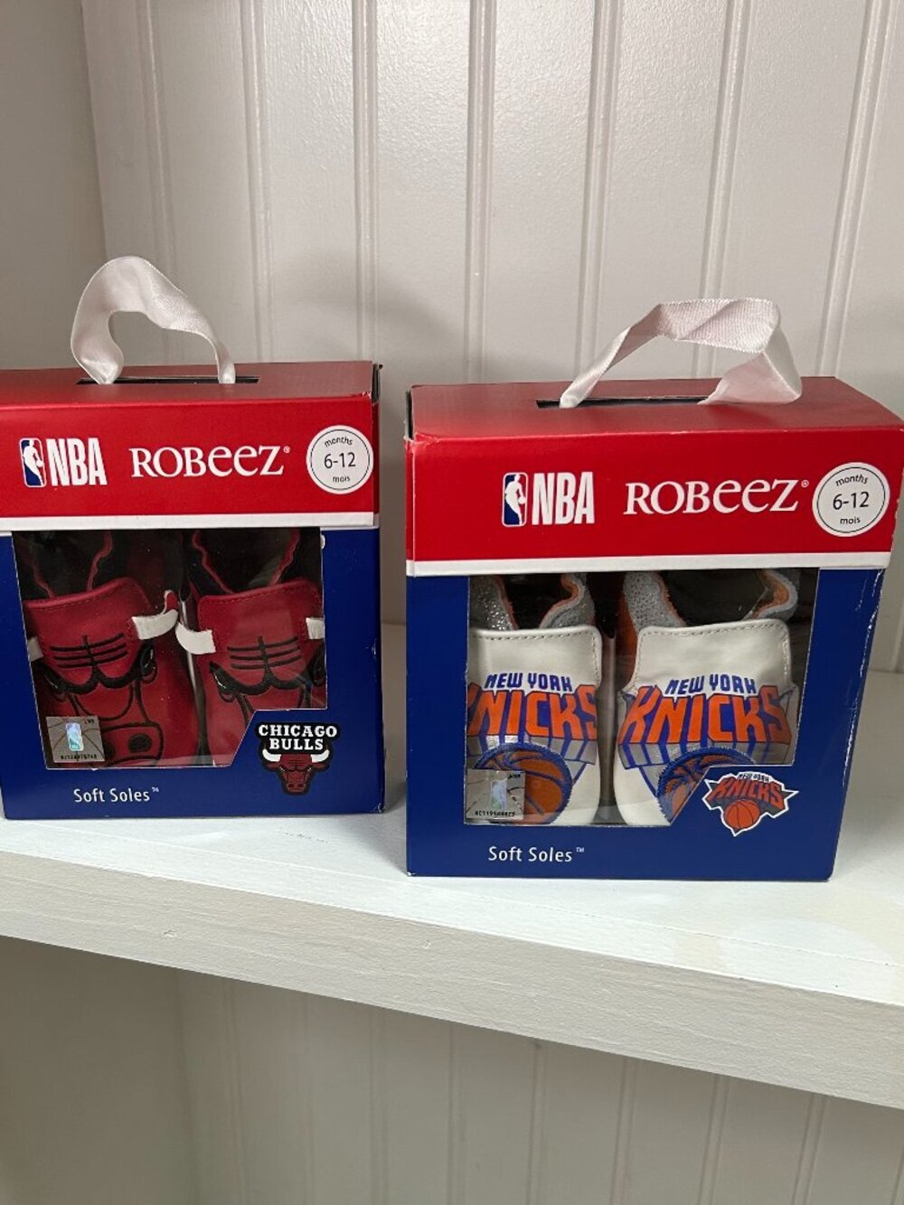Robeez NBA New York Knicks & Chicago Bulls Soft Sole Size 6-12 Months